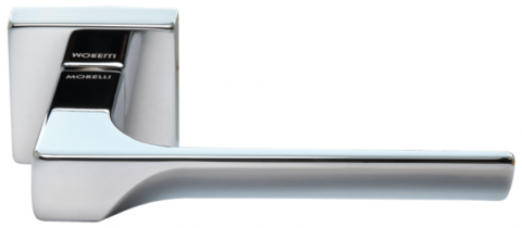 Дверная ручка на квадратном основании MORELLI Luxury FIORD CRO хром
