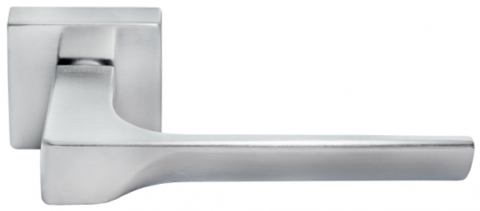 Дверная ручка на квадратном основании MORELLI Luxury FIORD CSA матовый хром