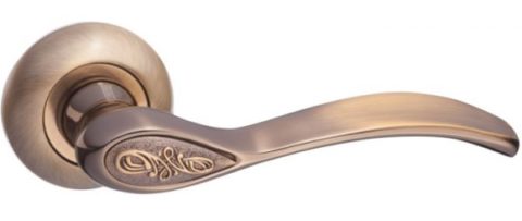 Дверная ручка RENZ "Флория" DH 17-08 PCF блестящее кофе