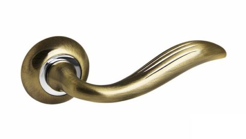 Дверная ручка на круглой розетке PALIDORE 100ВB бронза