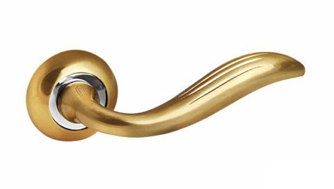 Дверная ручка на круглой розетке PALIDORE 100SB матовое золото
