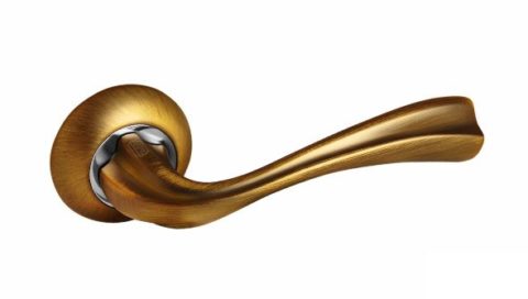 Дверная ручка на круглой розетке PALIDORE 101CF кофе