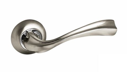 Дверная ручка на круглой розетке PALIDORE 101HH белый никель