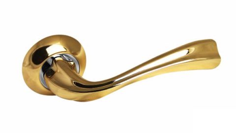 Дверная ручка на круглой розетке PALIDORE 101PB золото