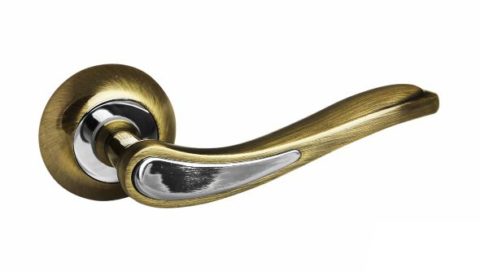 Дверная ручка на круглой розетке PALIDORE 102ВB бронза