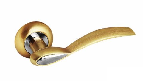 Дверная ручка на круглой розетке PALIDORE 103SB матовое золото