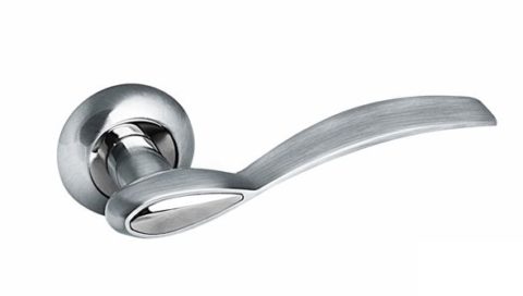 Дверная ручка на круглой розетке PALIDORE 103SC хром матовый