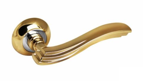 Дверная ручка на круглой розетке PALIDORE 104PB золото