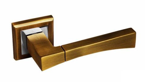 Дверная ручка на квадратной розетке PALIDORE 201CF кофе