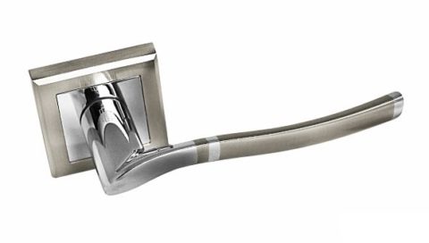 Дверная ручка на квадратной розетке PALIDORE 277HH/PC белый никель/хром