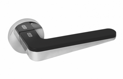 Дверная ручка на круглой розетке PALIDORE 501 BH/PC черный никель/хром