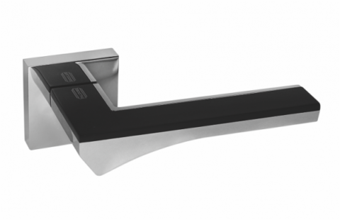 Дверная ручка на квадратной розетке PALIDORE 603 BH/PC черный никель/хром