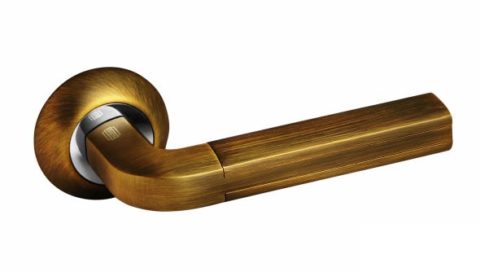 Дверная ручка на круглой розетке PALIDORE 96CF кофе