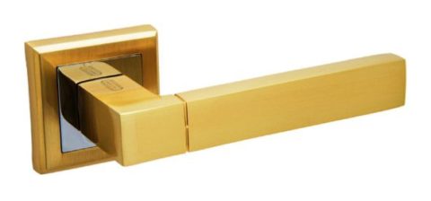 Дверная ручка на квадратной розетке PALIDORE A-202 SB матовое золото