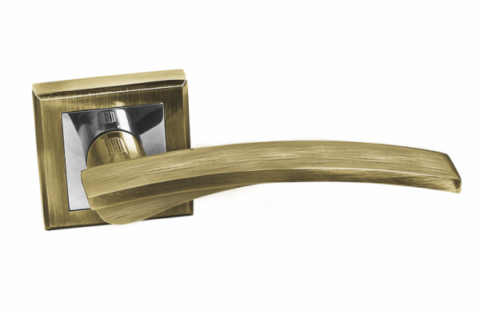 Дверная ручка на квадратной розетке PALIDORE A-232 AB бронза