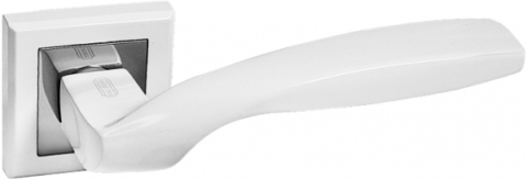 Дверная ручка на квадратной розетке PALIDORE A-236 WPC белый / хром