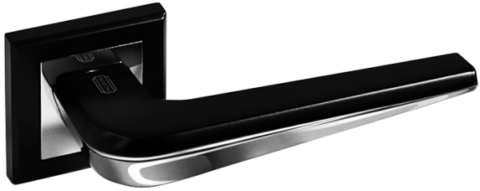 Дверная ручка на квадратной розетке PALIDORE A-250 GR PC черный/хром