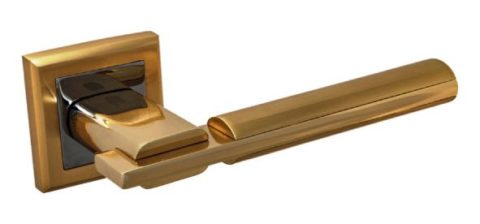 Дверная ручка на квадратной розетке PALIDORE 294SB/PB золото мат/золото