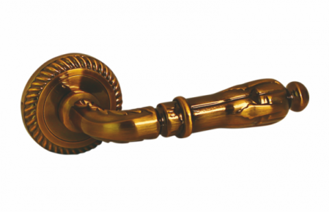 Дверная ручка на круглой розетке PALIDORE A-402 BCF полированный кофе