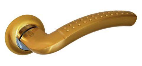 Дверная ручка на круглой розетке PALIDORE A-59 SBP матовое золото