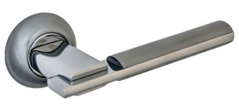 Дверная ручка на круглой розетке PALIDORE A-94 SC/PC хром матовый/хром