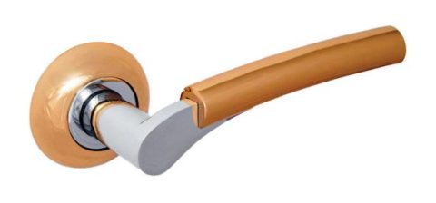 Дверная ручка на круглой розетке PALIDORE A-GPC/PB хром/золото