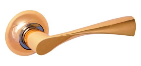 Дверная ручка на круглой розетке PALIDORE A-X11PB золото