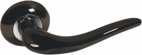 Дверная ручка на круглой розетке PALIDORE A-81 BH черный никель