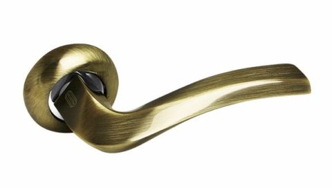 Дверная ручка на круглой розетке PALIDORE А-50 АВ бронза