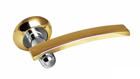 Дверная ручка на круглой розетке PALIDORE LPC/PB хром/золото