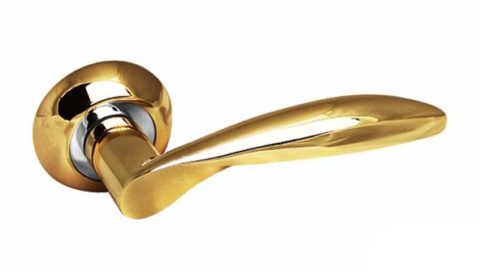 Дверная ручка на круглой розетке PALIDORE X10PB золото