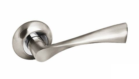 Дверная ручка на круглой розетке PALIDORE X11HH белый никель