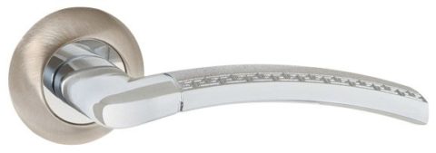 Дверная ручка PUNTO "GEFEST TL" SN/CP-3 матовый никель / хром