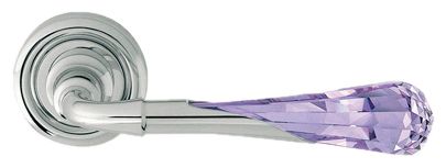 Дверная ручка LINEA CALI "GEMMA" 1121 RO 103 на круглой розетке CR violet хром глянцевый