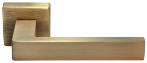 Дверная ручка на квадратном основании MORELLI Luxury HORIZONT SQ CAFFE кофе