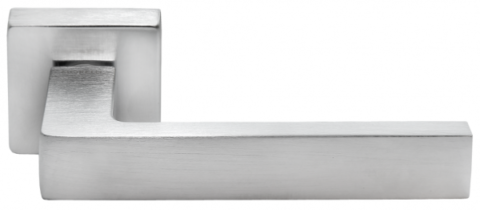 Дверная ручка на квадратном основании MORELLI Luxury HORIZONT CSA матовый хром