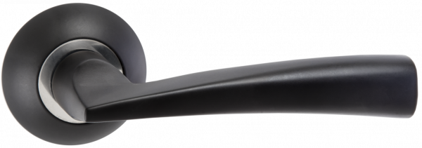 Дверная ручка PUERTO INAL 551-08 B/CP черный/хром блестящий