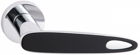 Дверная ручка Val de fiori "ЛЕВАНТО" INDH 713-21 B/CP Черный/Хром блестящий