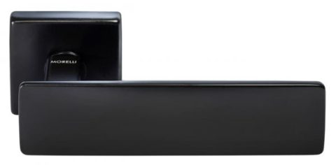 Дверная ручка на квадратном основании MORELLI Luxury SPACE NERO черный