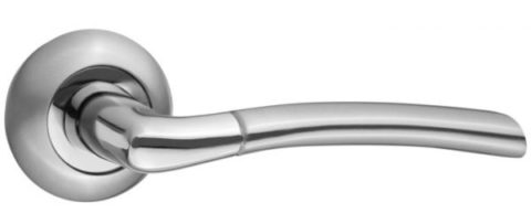 Дверная ручка RENZ "Капри" DH 38-08 SN/NP матовый никель/хром