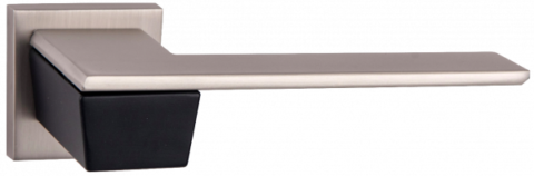 Дверная ручка Val de fiori "КАРРАРА" INDH 715-22 B/MSN Черный/Никель супер матовый