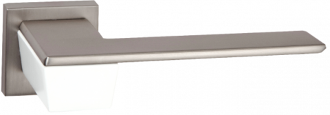 Дверная ручка Val de fiori "КАРРАРА" INDH 715-22 SW/MSN Супер белый/Никель супер матовый