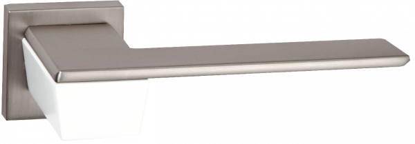 Дверная ручка Val de fiori "КАРРАРА" INDH 715-22 SW/MSN Супер белый/Никель супер матовый