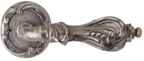 Ручка дверная на декоративном основании Val de fiori "Кастелли" DH 710-74 AI Серебро античное