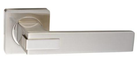 Дверная ручка RENZ "Катания" DH 301-02 SN/NP никель матовый / никель блестящий