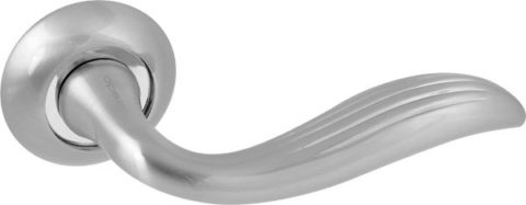 Дверная ручка на круглой розетке LD 100 SC/CP матовый хром / хром