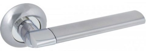 Дверная ручка на круглой розетке LD 101 SC/CP матовый хром / хром