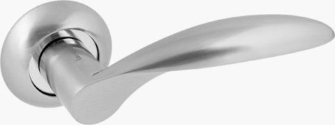 Дверная ручка на круглой розетке LD 120 SC/CP матовый хром / хром