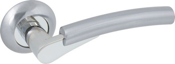 Дверная ручка на круглой розетке LD 121 SC/CP матовый хром / хром