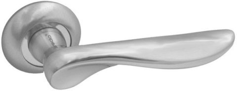 Дверная ручка на круглой розетке LD 124 SC/CP матовый хром / хром